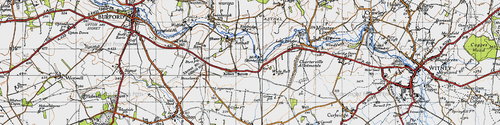 Old map of Worsham in 1946