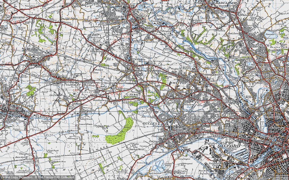 Old Map of Worsley, 1947 in 1947