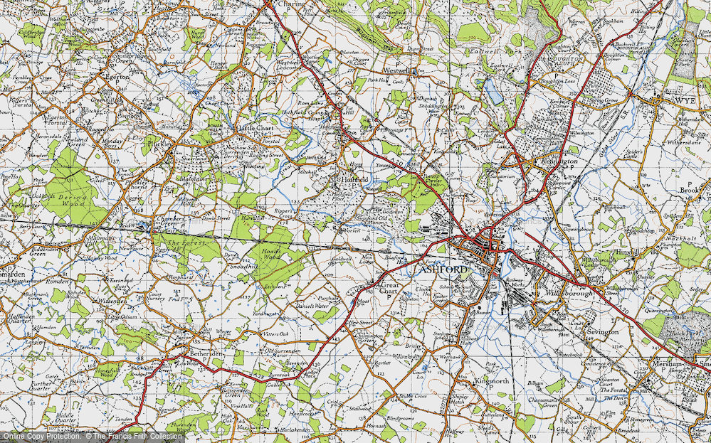 Old Map of Worten, 1940 in 1940