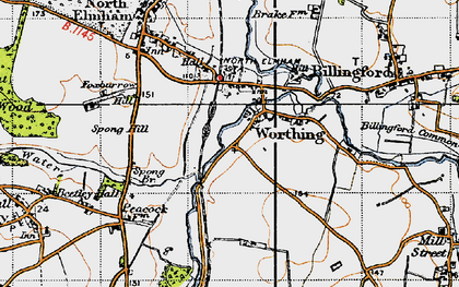 Old map of Worthing in 1946