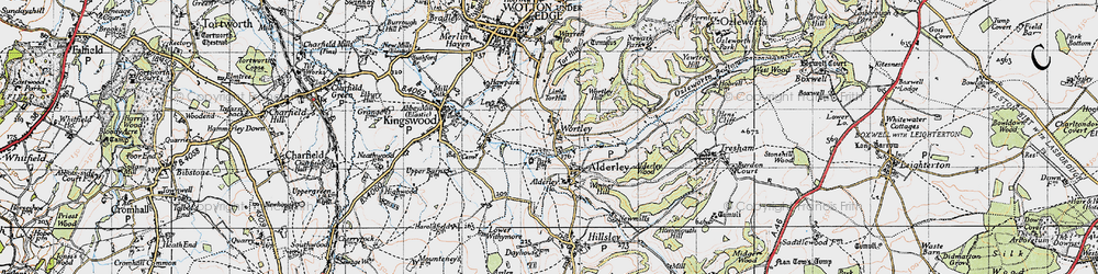 Old map of Wortley in 1946