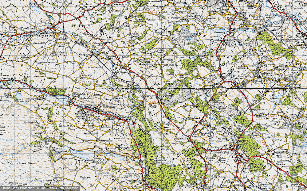 Old Map of Wortley, 1947 in 1947