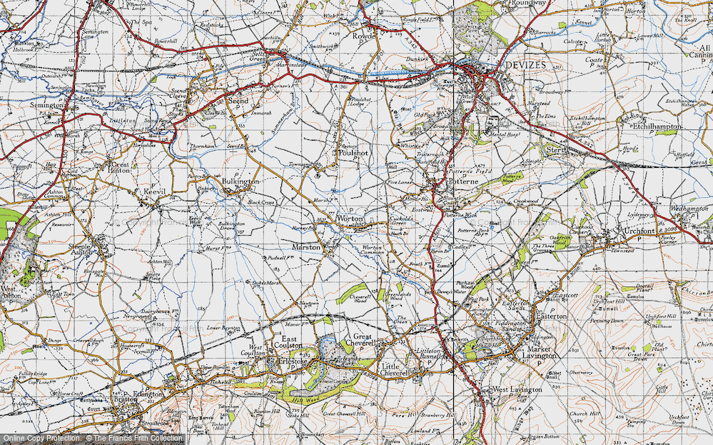Old Map of Worton, 1940 in 1940
