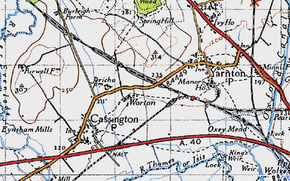 Old map of Worton in 1946