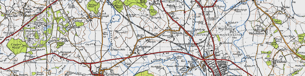 Old map of Worton in 1946