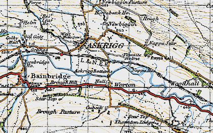 Old map of Thwaite Holme in 1947