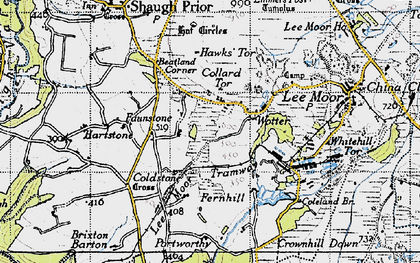 Old map of Wotter in 1946