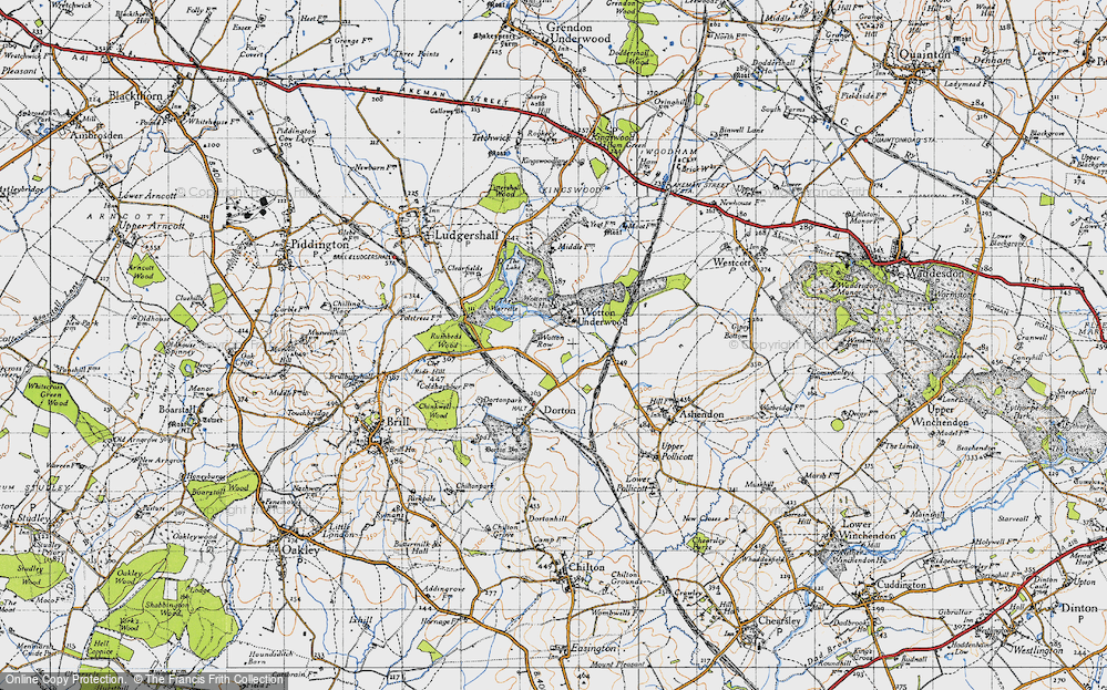 Old Map of Wotton Underwood, 1946 in 1946