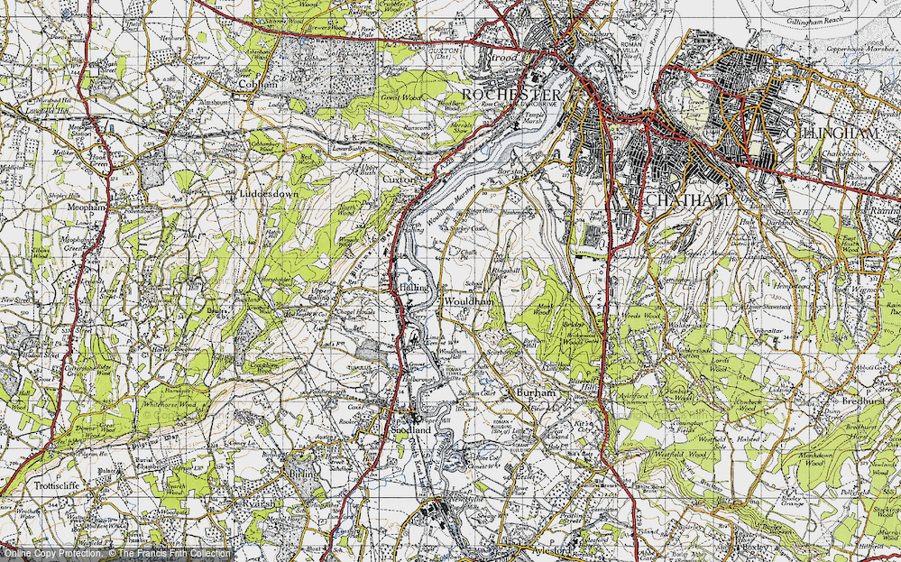 Old Map of Wouldham, 1946 in 1946
