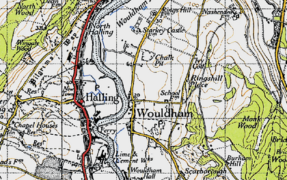 Old map of Wouldham in 1946