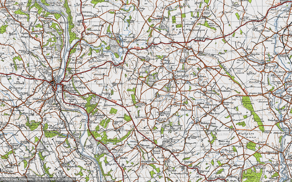 Old Map of Woundale, 1946 in 1946