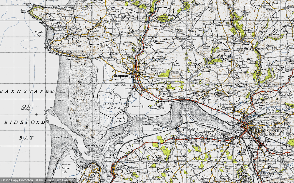 Old Map of Wrafton, 1946 in 1946