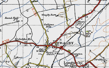 Old map of Wragby in 1946