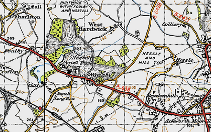 Old map of Wragby in 1947