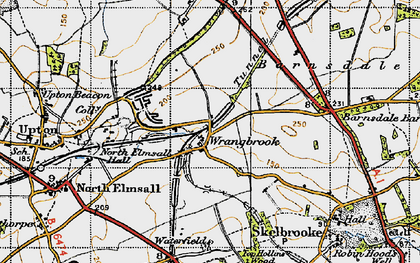 Old map of Wrangbrook in 1947