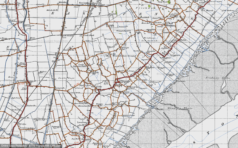Old Map of Wrangle, 1946 in 1946