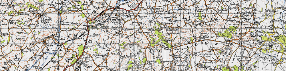 Old map of Wrangway in 1946