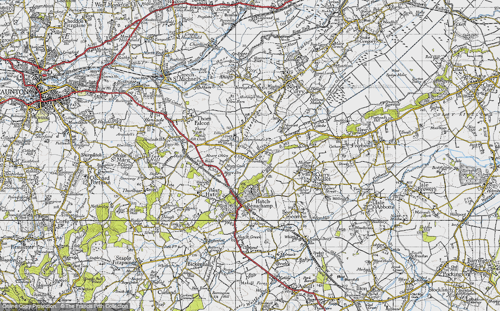 Old Map of Wrantage, 1945 in 1945