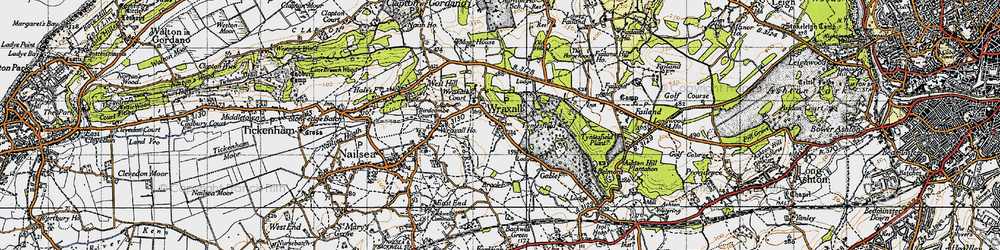 Old map of Wraxall in 1946