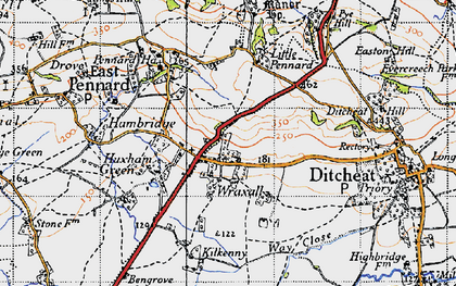 Old map of Wraxall in 1946