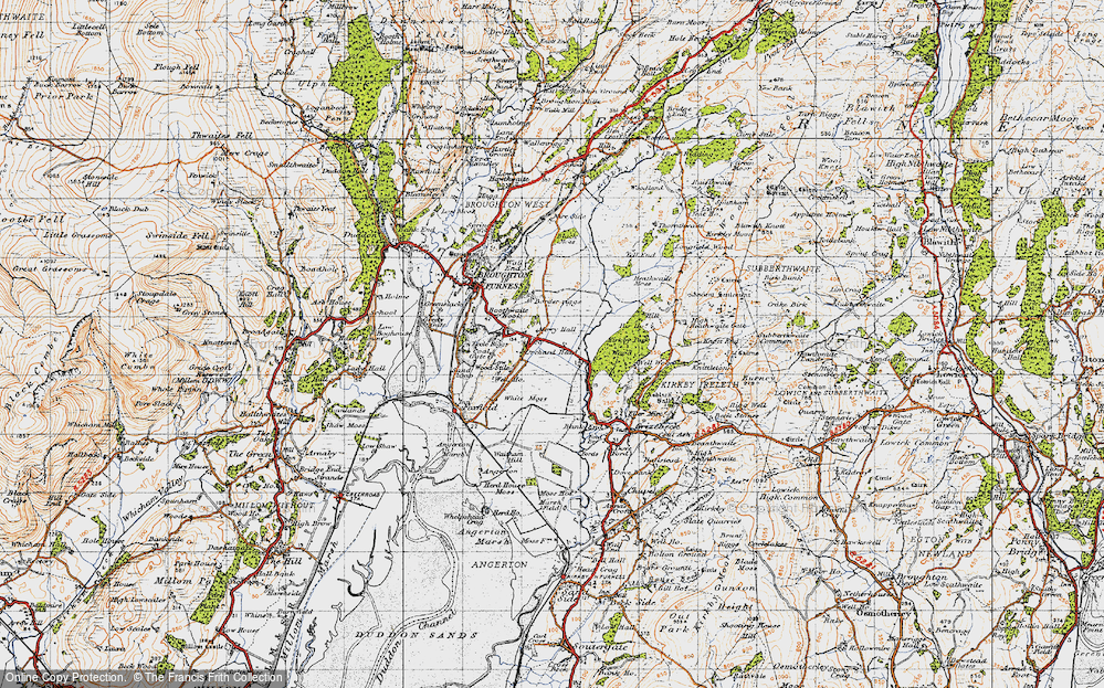 Old Map of Historic Map covering Border Riggs in 1947