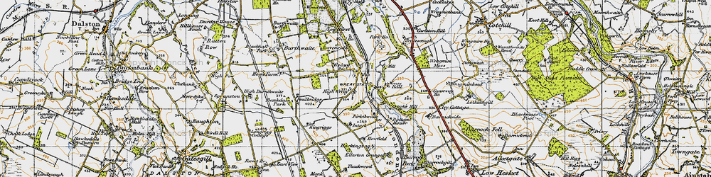 Old map of Wreay in 1947