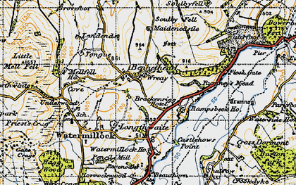 Old map of Wreay in 1947