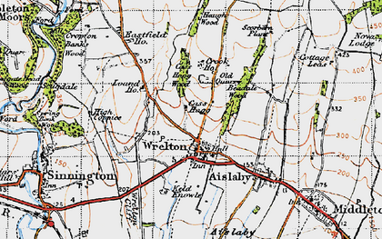 Old map of Wrelton in 1947