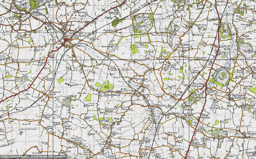 Old Map of Wreningham, 1946 in 1946