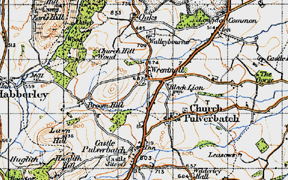Old map of Wrentnall in 1947