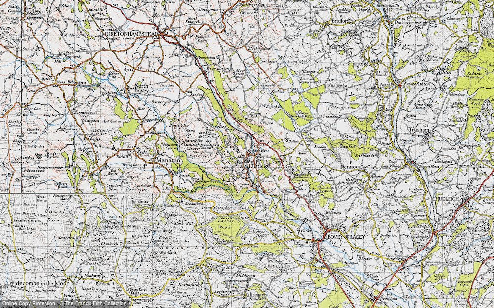 Old Map of Wreyland, 1946 in 1946
