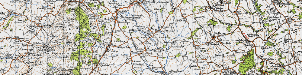 Old map of Wrickton in 1947