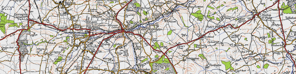 Old map of Writhlington in 1946