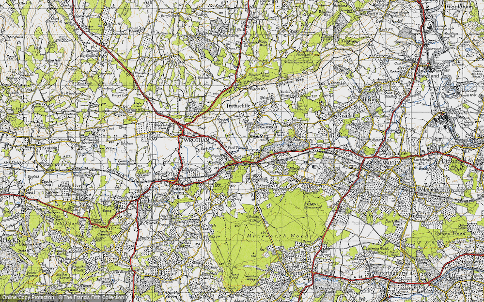 Old Map of Wrotham Heath, 1946 in 1946