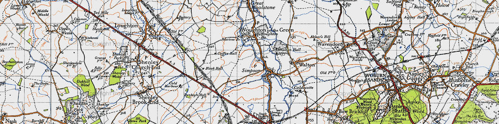 Old map of Wroughton Park in 1946