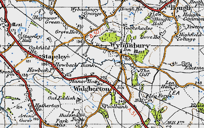 Old map of Wybunbury in 1946