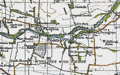 Old map of Wycliffe in 1947
