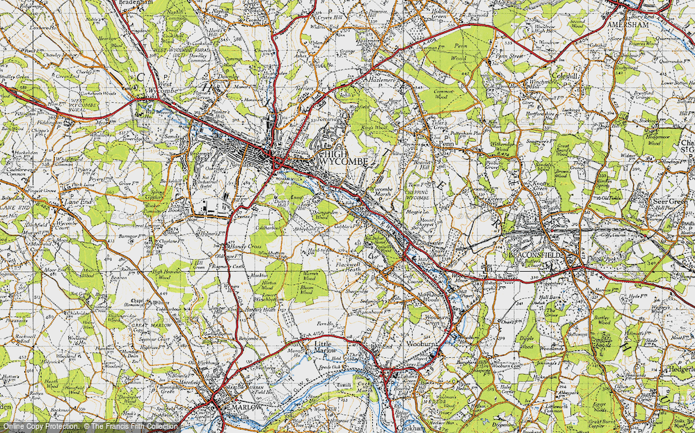 Old Map of Wycombe Marsh, 1947 in 1947