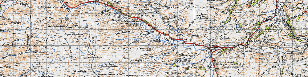Old map of Wye Valley in 1947