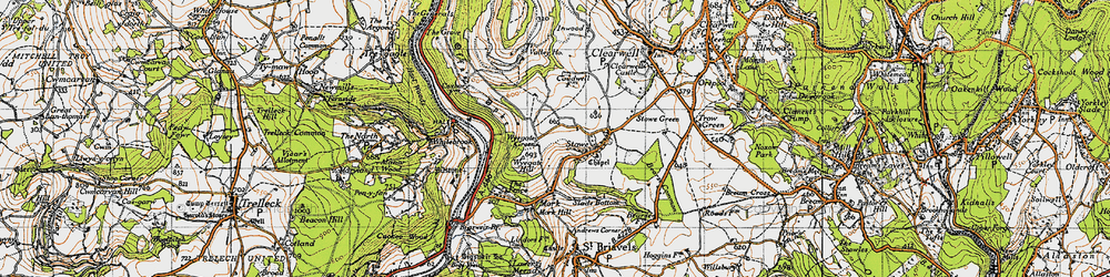 Old map of Wyegate Hill in 1946