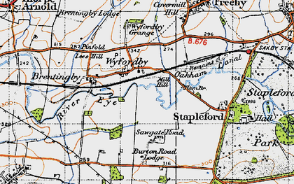 Old map of Laxton's Covert in 1946