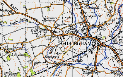 Old map of Wyke in 1945