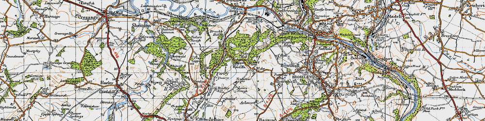 Old map of Tickwood Hall in 1947