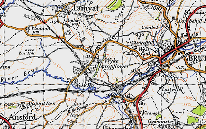 Old map of Wyke Champflower in 1946