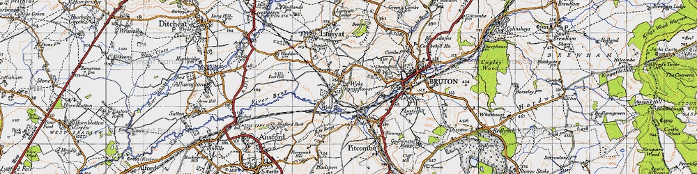 Old map of Wyke Champflower in 1946