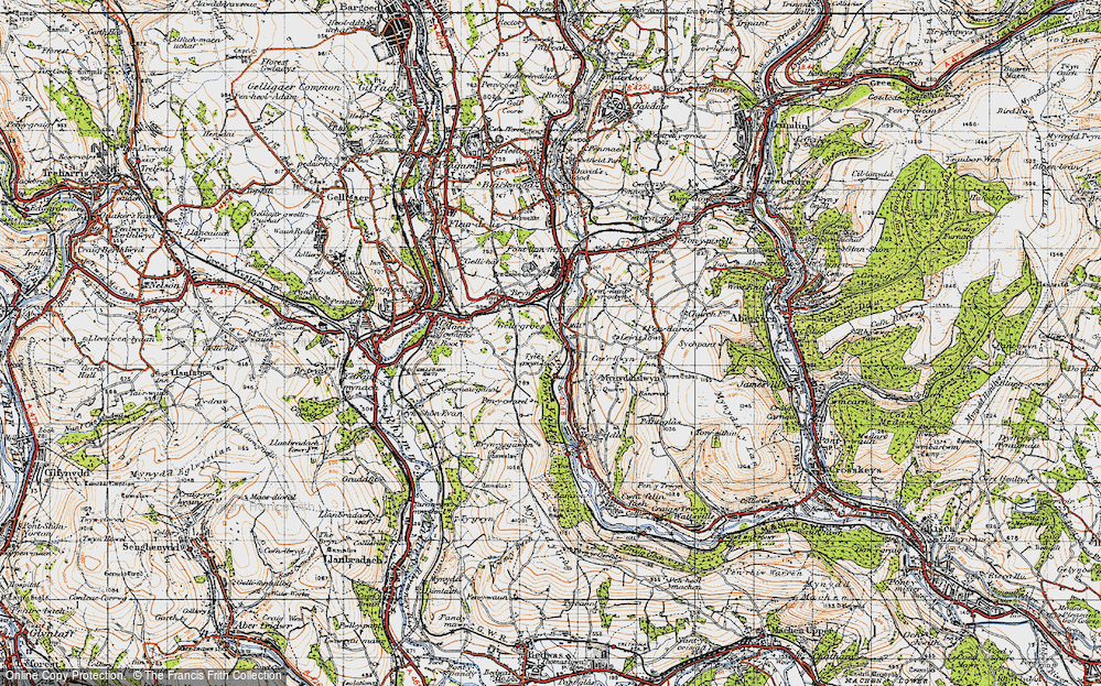 Old Map of Wyllie, 1947 in 1947