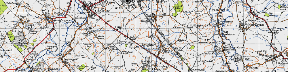 Old map of Wymbush in 1946
