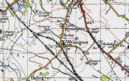 Old map of Wymington in 1946