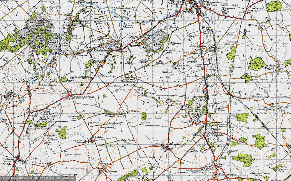 Old Map of Wyville, 1946 in 1946