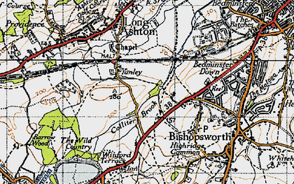 Old map of Yanley in 1946